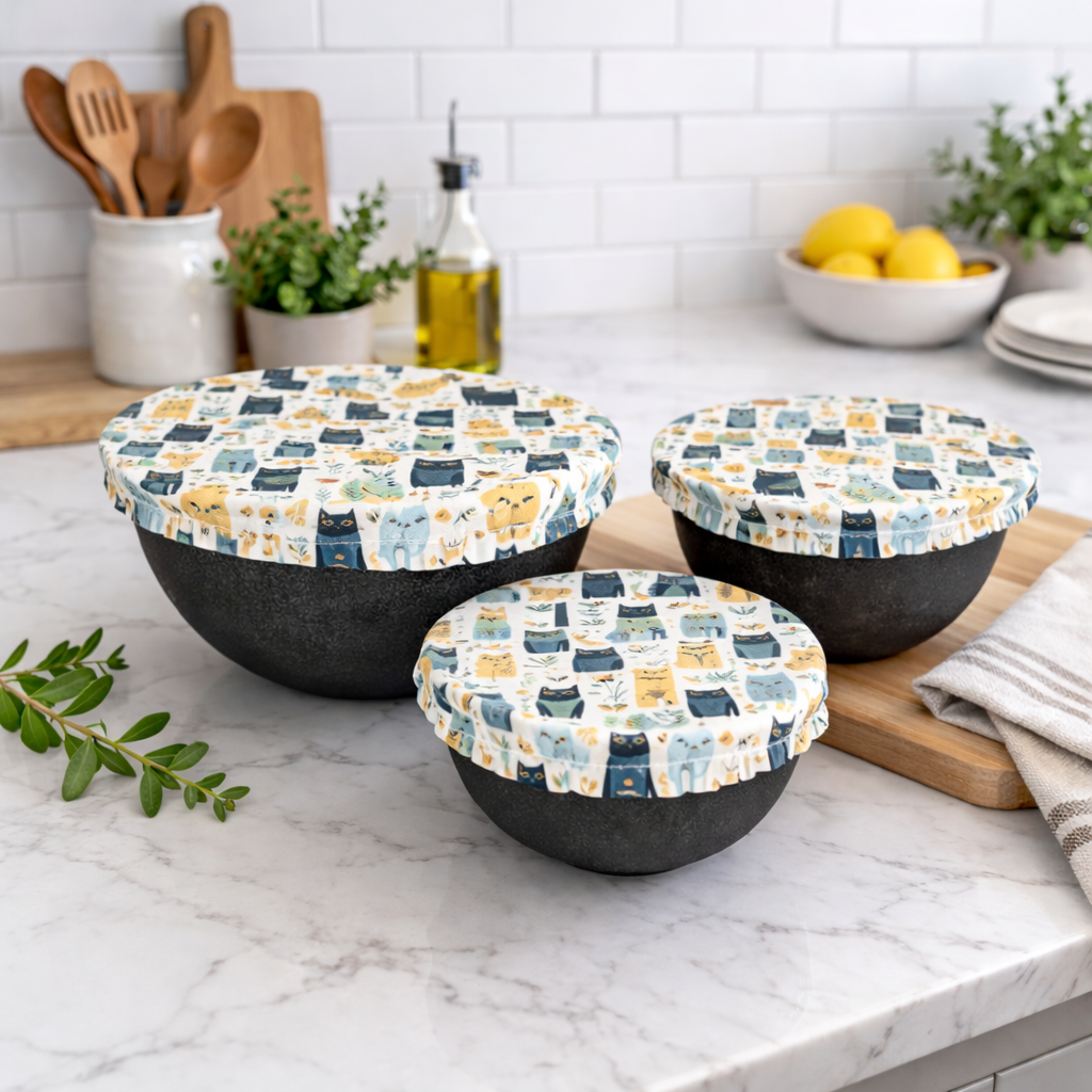 Bowl Cover Set - Cats