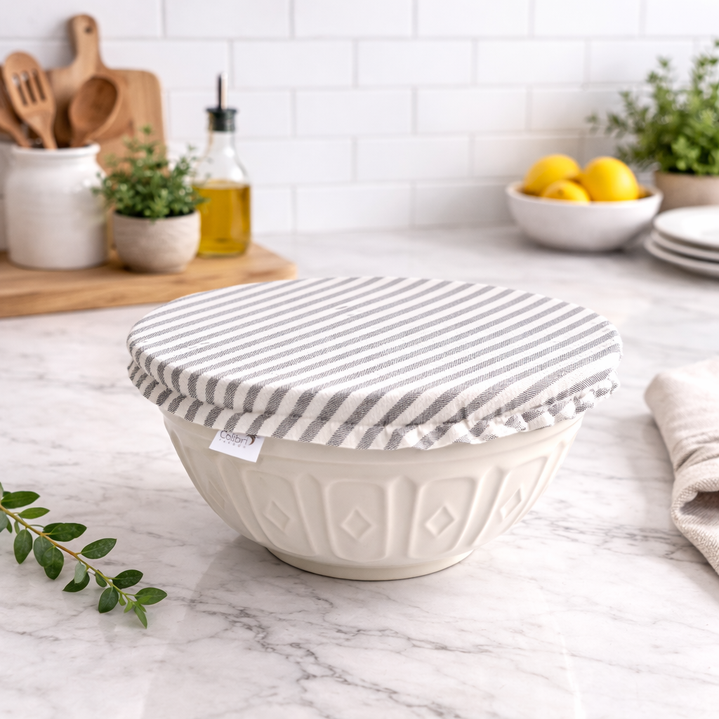 Large Bowl Cover - Linen Stripes