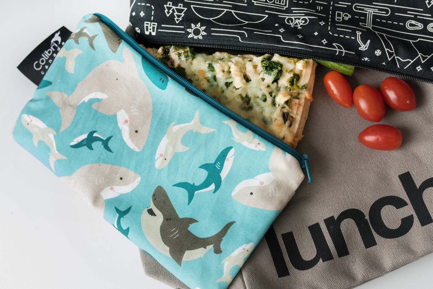Sharks Reusable Snack Bag - Medium