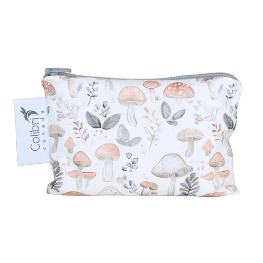 Wild Mushrooms Reusable Snack Bag - Small
