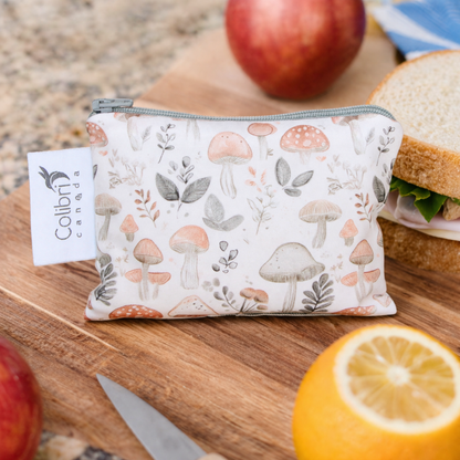 Wild Mushrooms Reusable Snack Bag - Small
