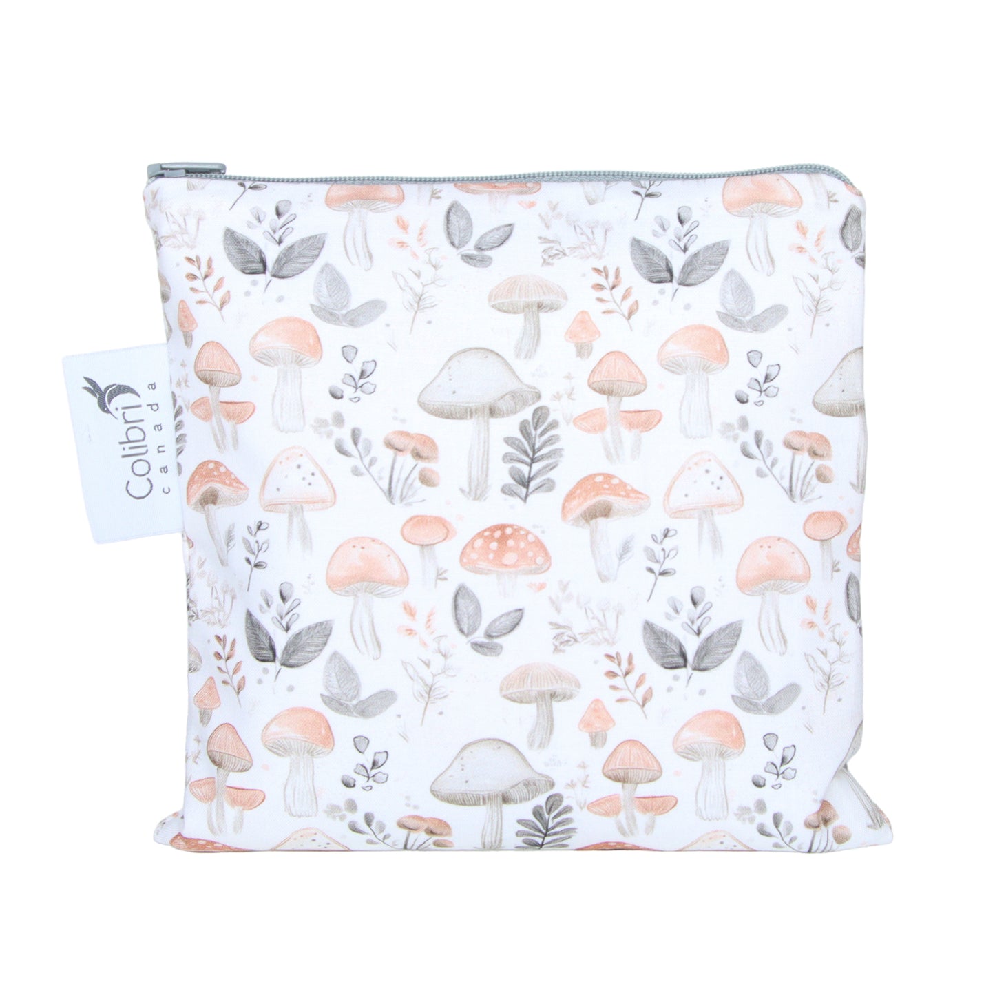 Wild Mushrooms Reusable Snack Bag - Large