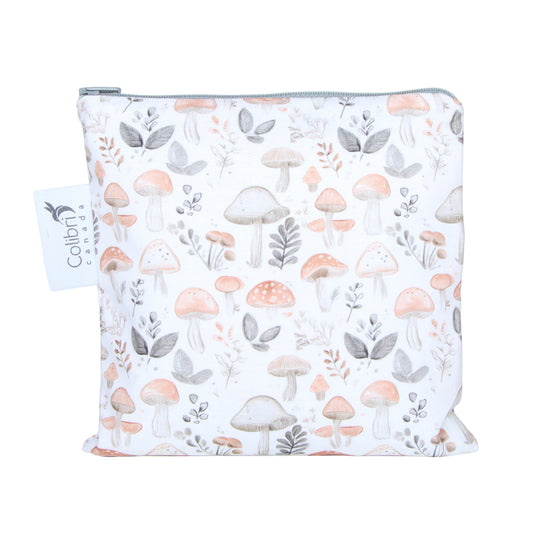 Wild Mushrooms Reusable Snack Bag - Large