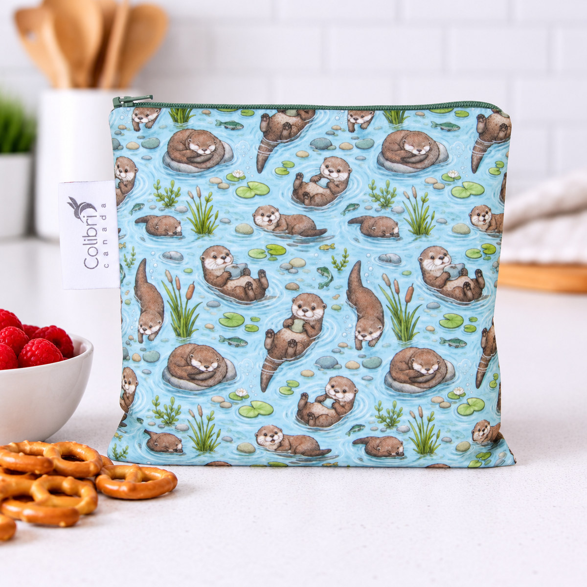 Otterly Adorable Reusable Snack Bag - Large