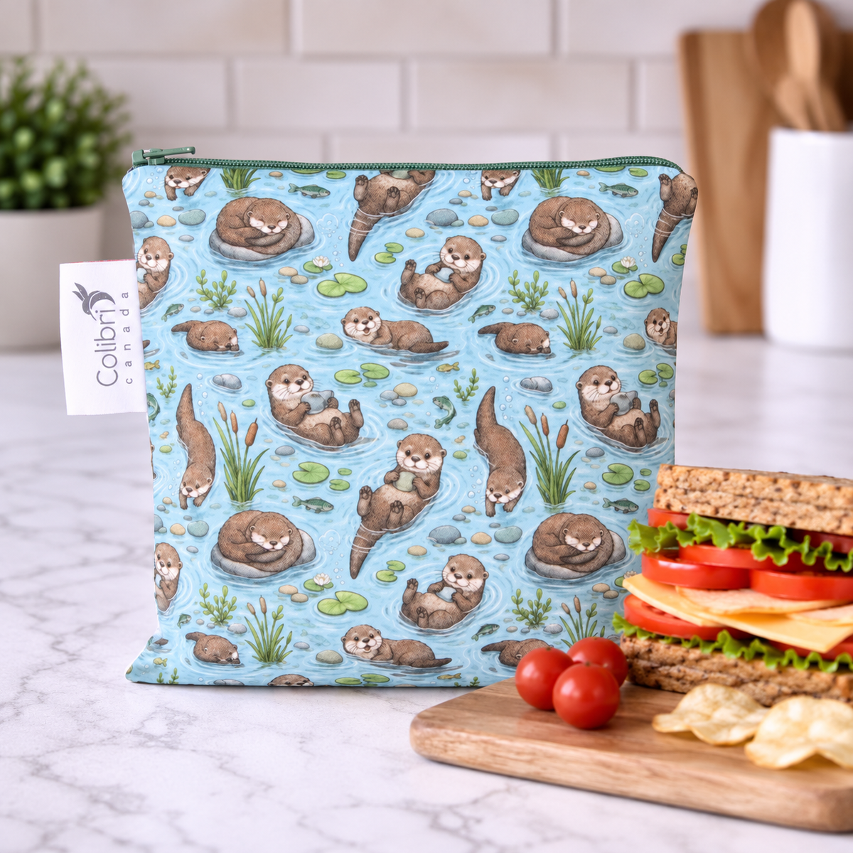 Otterly Adorable Reusable Snack Bag - Large