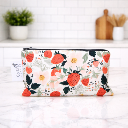 Strawberry Patch Reusable Snack Bag - Medium