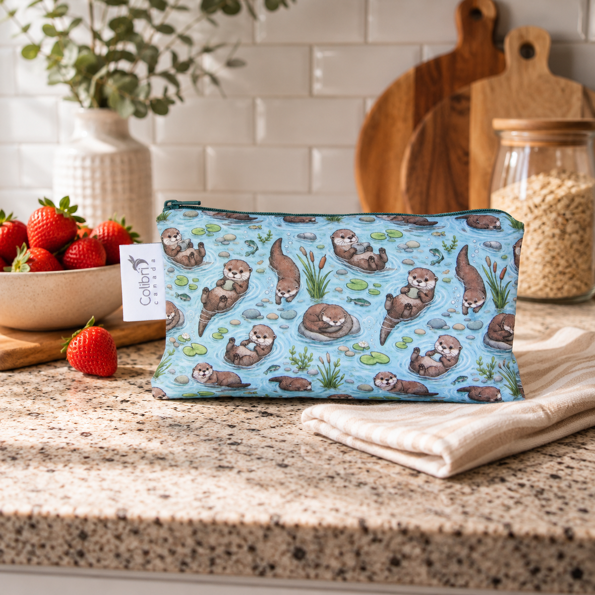 Otterly Adorable Reusable Snack Bag - Medium