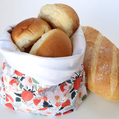 Reusable Bread Bag - Strawberry Patch