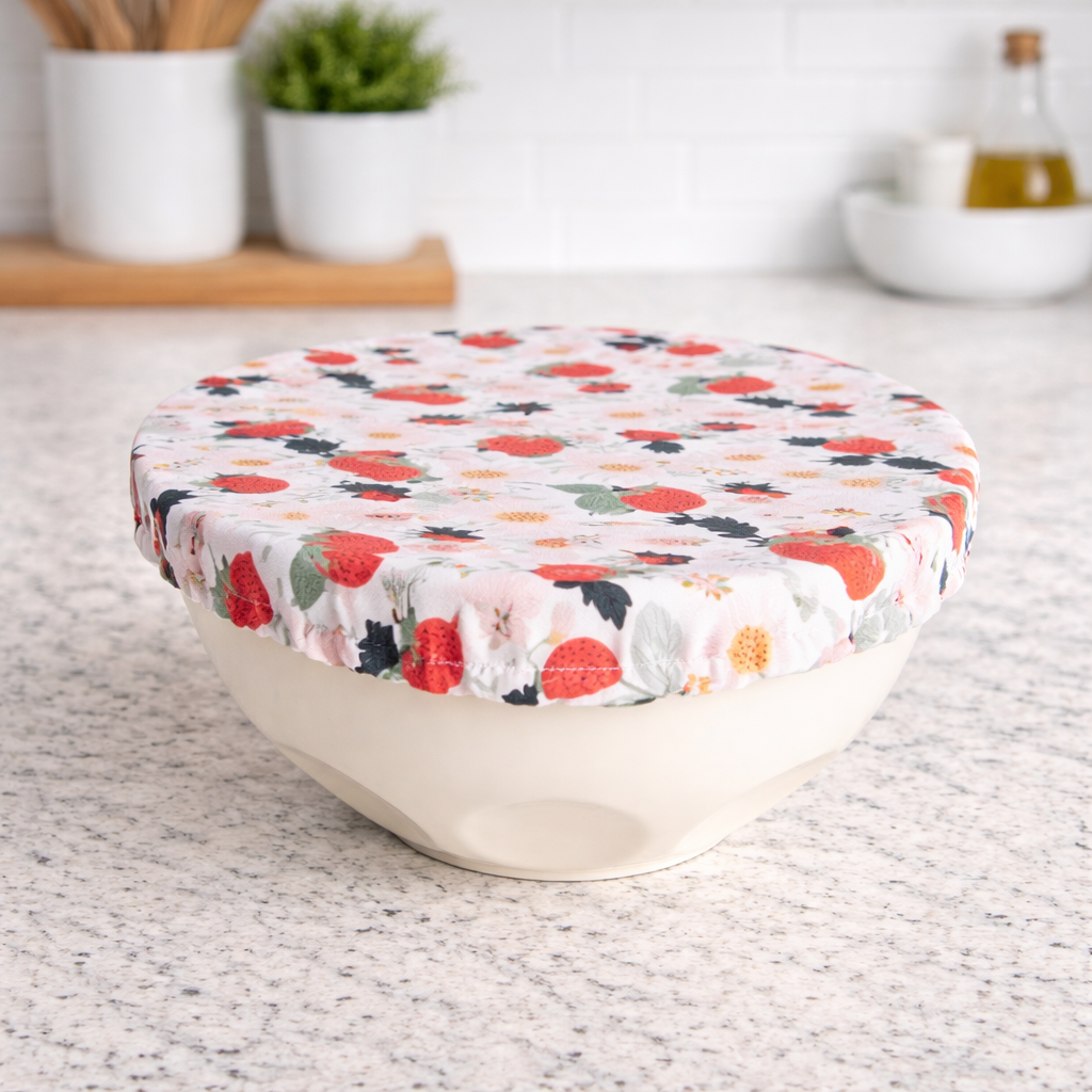 Extra Large Bowl Cover - Strawberry Patch