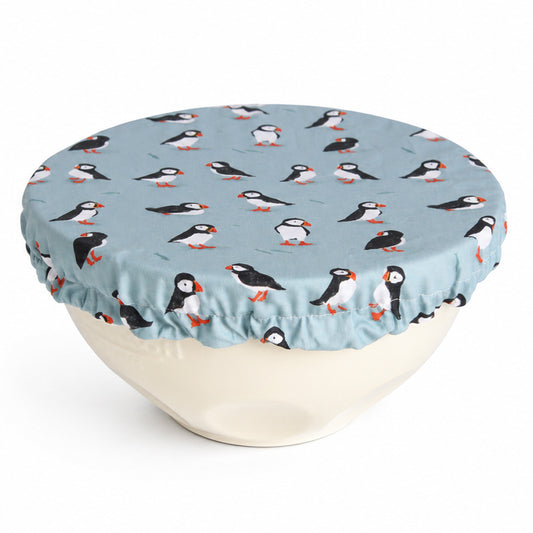 Extra Large Bowl Cover - Puffins