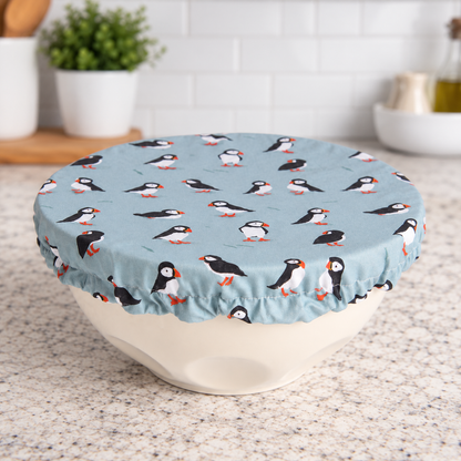 Extra Large Bowl Cover - Puffins