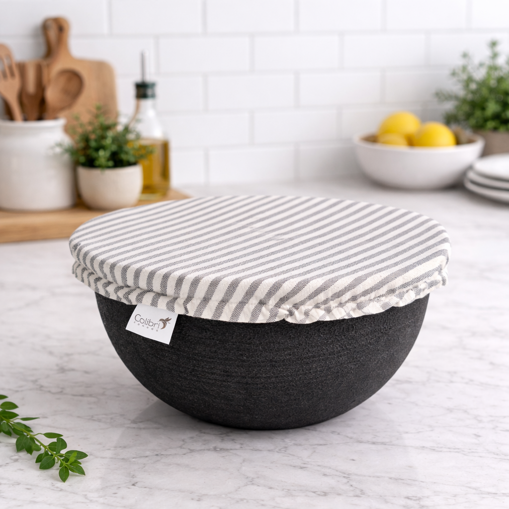 Large Bowl Cover - Linen Stripes