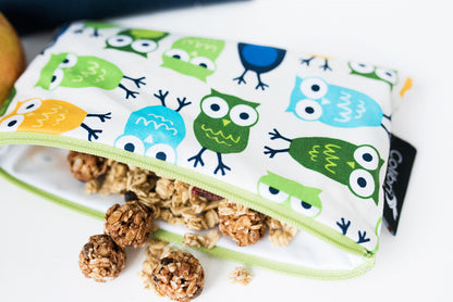 Owls Reusable Snack Bag - Medium